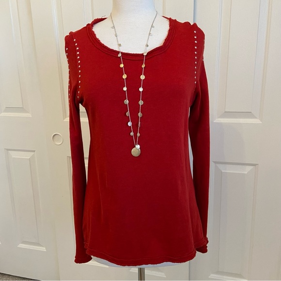 Beautiful Red Pullover, Silver Studs by ZARA Trafaluc - Picture 4 of 12